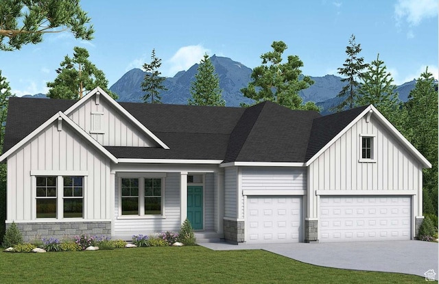 1498 W 1060 N Unit 5, Pleasant Grove, UT 84062 - modern farmhouse style home featuring board and batten siding, stone siding, and a front lawn