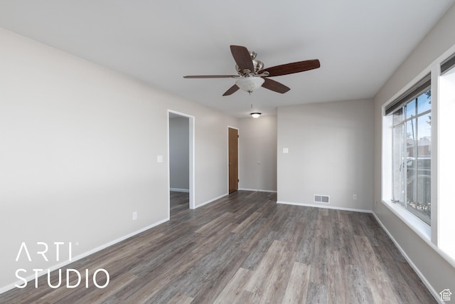 4746 S 250 W, Washington Terrace, UT 84405 - empty room with wood finished floors and a ceiling fan