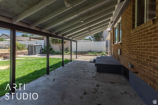 4746 S 250 W, Washington Terrace, UT 84405 - fenced backyard with a patio and a shed
