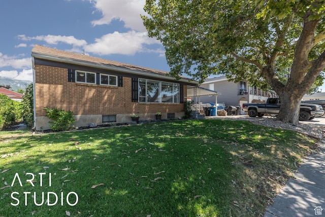 4746 S 250 W, Washington Terrace, UT 84405 - ranch-style home featuring brick siding and a front yard