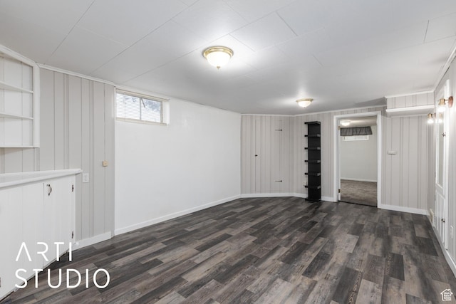 4746 S 250 W, Washington Terrace, UT 84405 - basement with dark wood-type flooring and baseboards