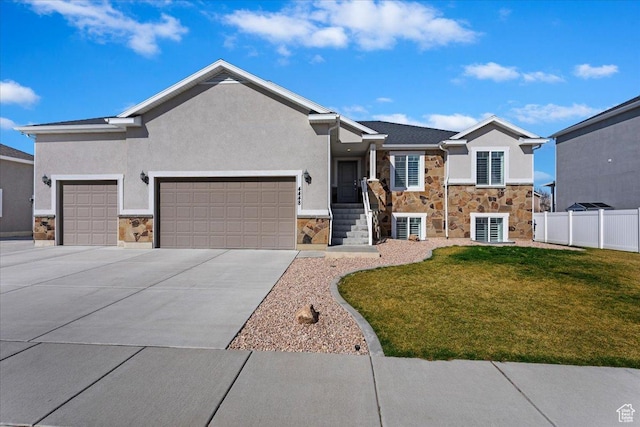 4448 W 5325 S, Hooper, UT 84315 - single story home featuring stone siding, a garage, driveway, and stucco siding