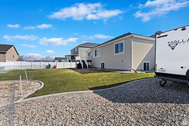 4448 W 5325 S, Hooper, UT 84315 - rear view of property featuring stucco siding and stairs