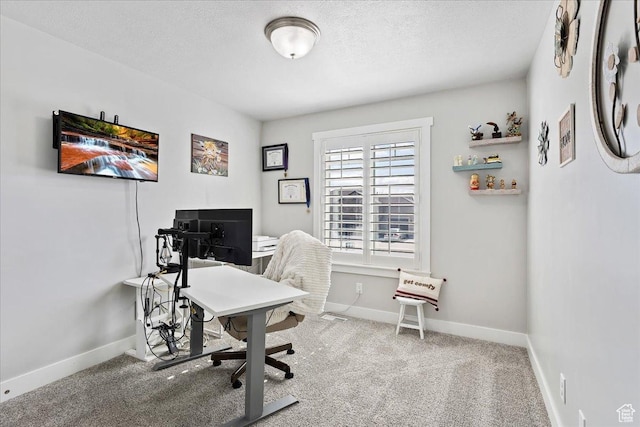 4448 W 5325 S, Hooper, UT 84315 - office area featuring carpet flooring and a textured ceiling
