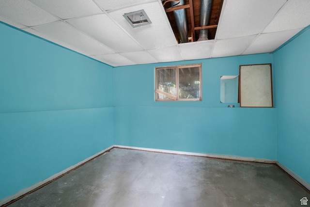 1469 E Winterwood Cir, Sandy, UT 84092 - empty room with a paneled ceiling and concrete flooring