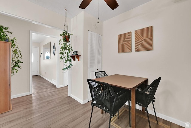 1634 N 350 W, Sunset, UT 84015 - dining area with a ceiling fan and wood finished floors
