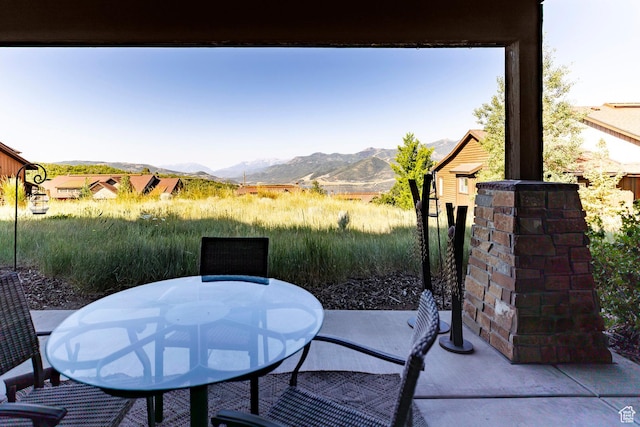 1658 E Viewside Cir, Hideout, UT 84036 - view of patio / terrace featuring a mountain view and outdoor dining area