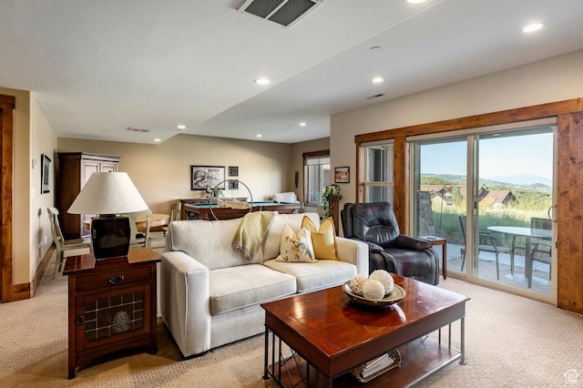 1658 E Viewside Cir, Hideout, UT 84036 - living area featuring light colored carpet and recessed lighting