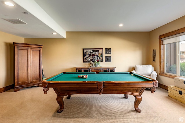 1658 E Viewside Cir, Hideout, UT 84036 - recreation room featuring light carpet, pool table, and recessed lighting