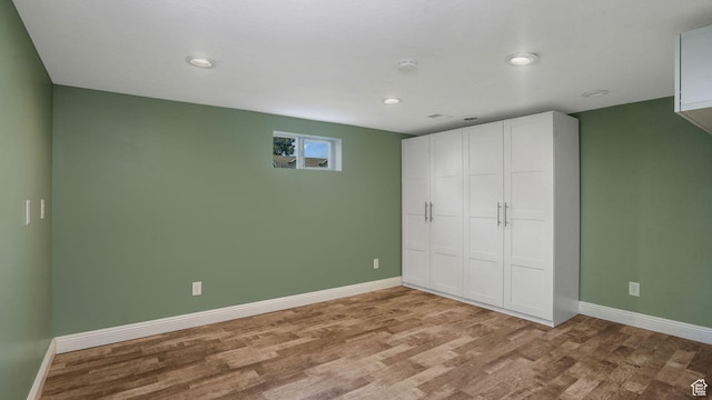 5398 S 2300 W, Roy, UT 84067 - unfurnished bedroom featuring wood finished floors, a closet, and recessed lighting