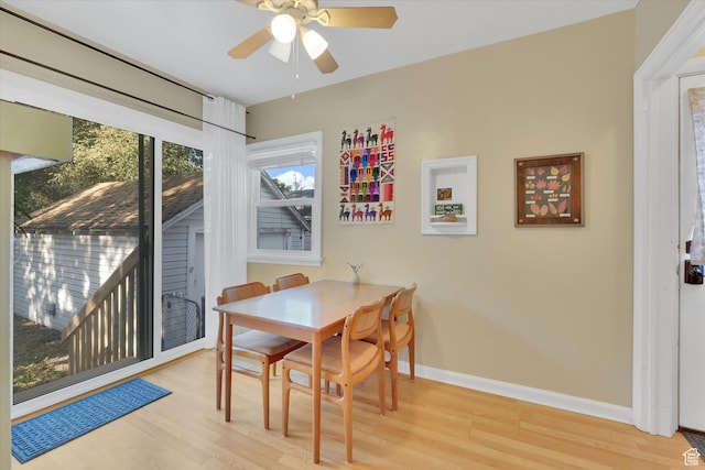 155 W 500 N, Logan, UT 84321 - dining area featuring wood finished floors and ceiling fan
