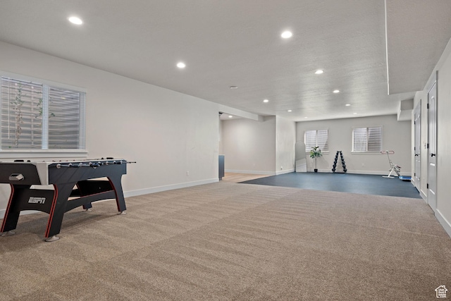 3056 E 80 S, Spanish Fork, UT 84660 - rec room featuring recessed lighting and carpet floors