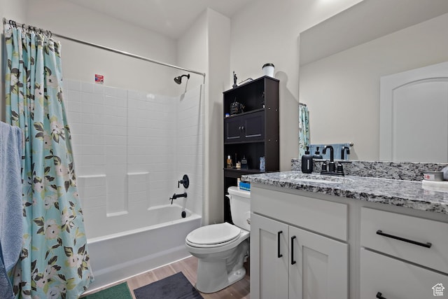3056 E 80 S, Spanish Fork, UT 84660 - full bathroom with wood finished floors, vanity, and shower / bath combo