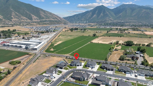 3056 E 80 S, Spanish Fork, UT 84660 - aerial overview of property's location with mountains