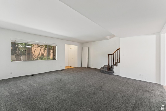 750 E Three Fountains Dr Unit 96, Murray, UT 84107 - unfurnished living room with carpet flooring and stairs