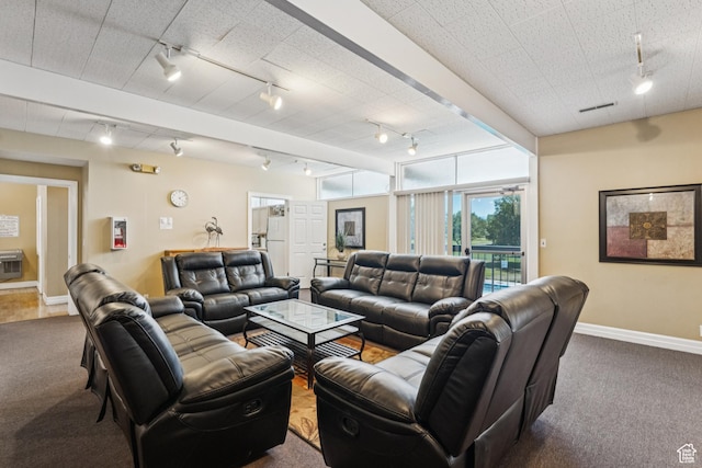 750 E Three Fountains Dr Unit 96, Murray, UT 84107 - living area with track lighting and carpet