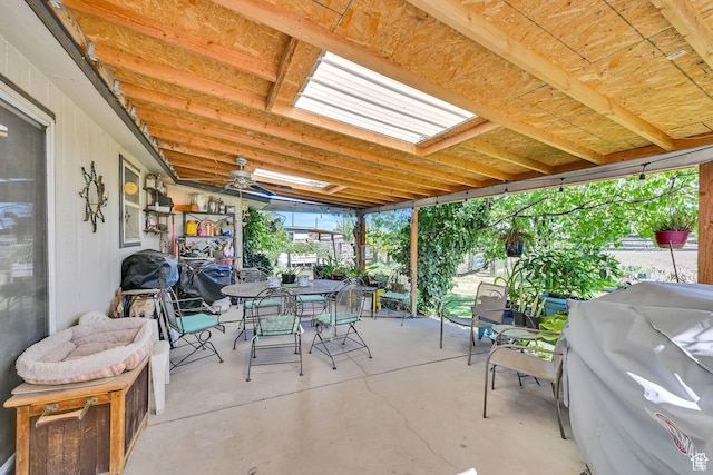 4171 W 2425 N, Hooper Davis Cnty, UT 84315 - view of patio with outdoor dining area and ceiling fan