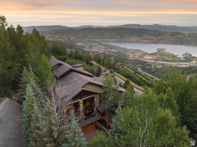 10399 Summit View Dr N, Park City, UT 84060 - aerial overview of property's location featuring a water and mountain view