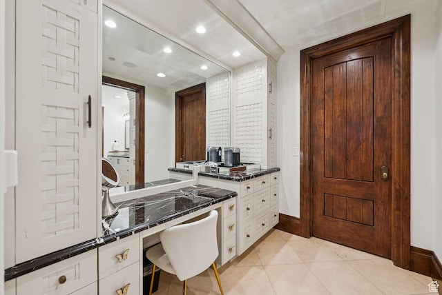 10399 Summit View Dr N, Park City, UT 84060 - office with recessed lighting and light tile patterned floors