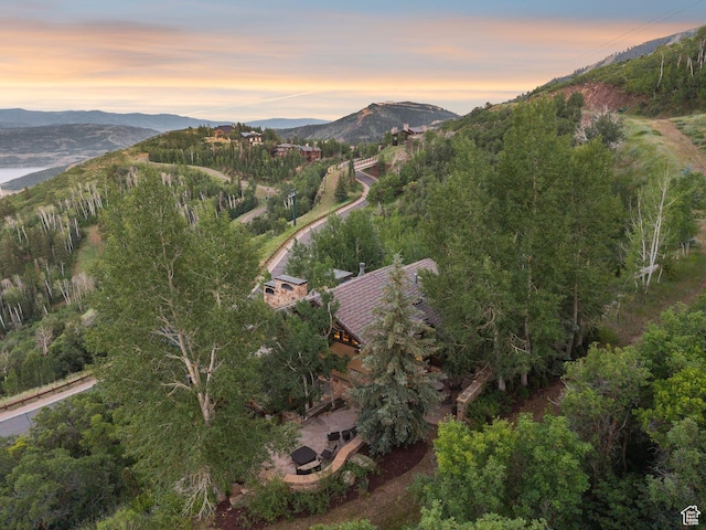 10399 Summit View Dr N, Park City, UT 84060 - aerial overview of property's location featuring a mountainous background