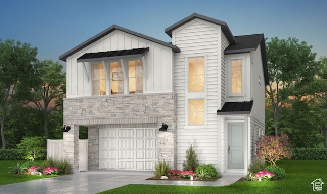 2780 N 3930 W, Lehi, UT 84043 - view of front facade featuring stone siding, board and batten siding, and driveway