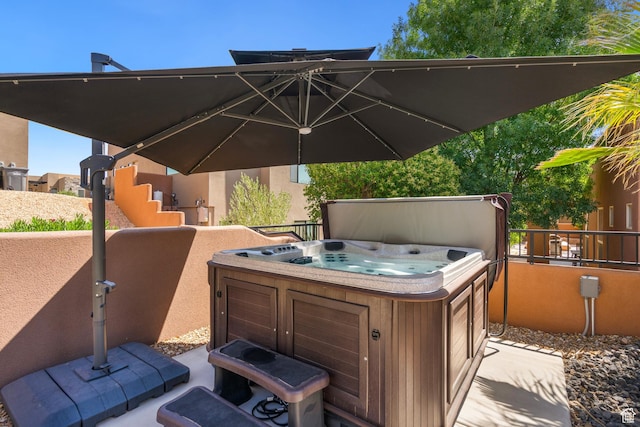 5336 W 3180 S, Hurricane, UT 84737 - view of patio featuring a hot tub