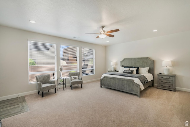 5336 W 3180 S, Hurricane, UT 84737 - carpeted bedroom with a ceiling fan and recessed lighting