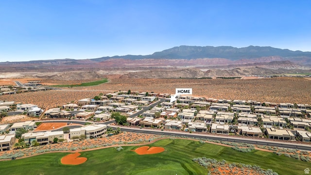 5336 W 3180 S, Hurricane, UT 84737 - aerial perspective of suburban area with a mountain backdrop and a local golf course