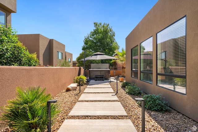 5336 W 3180 S, Hurricane, UT 84737 - view of yard with an outdoor kitchen and a patio area