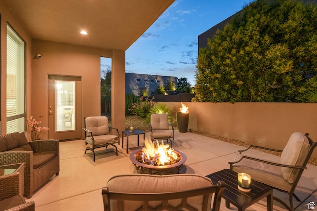 5336 W 3180 S, Hurricane, UT 84737 - fenced backyard with a fire pit and a patio