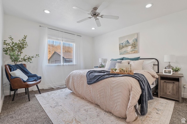 1674 E Ridgefield Rd, Spanish Fork, UT 84660 - bedroom with carpet flooring, recessed lighting, and a ceiling fan