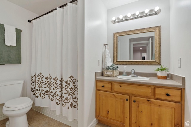 1674 E Ridgefield Rd, Spanish Fork, UT 84660 - full bath with vanity, tile patterned flooring, and shower / bath combination with curtain
