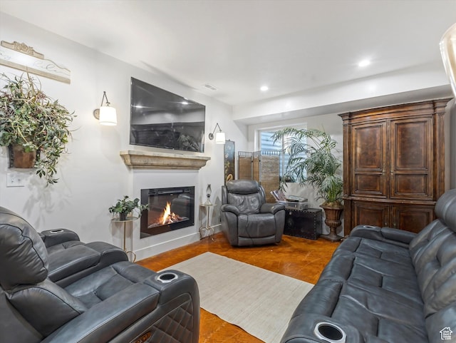 355 S 200 E, Bountiful, UT 84010 - living room with a glass covered fireplace and recessed lighting