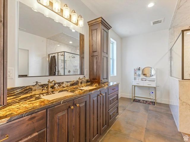 355 S 200 E, Bountiful, UT 84010 - full bath with a shower stall, double vanity, and recessed lighting