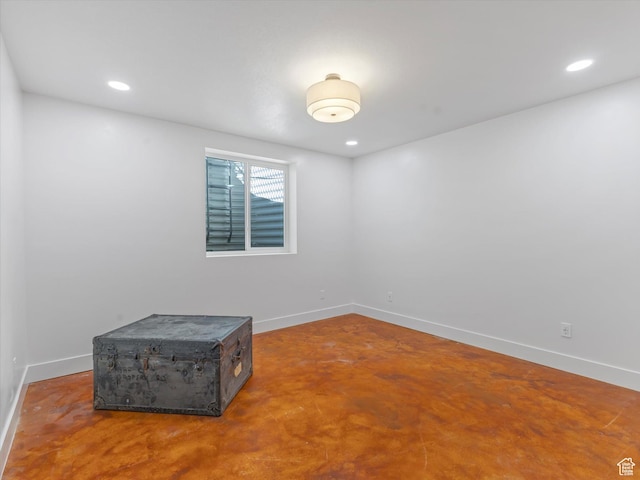 355 S 200 E, Bountiful, UT 84010 - spare room with finished concrete floors and recessed lighting