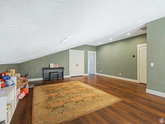 355 S 200 E, Bountiful, UT 84010 - additional living space featuring wood finished floors, recessed lighting, a textured ceiling, and vaulted ceiling