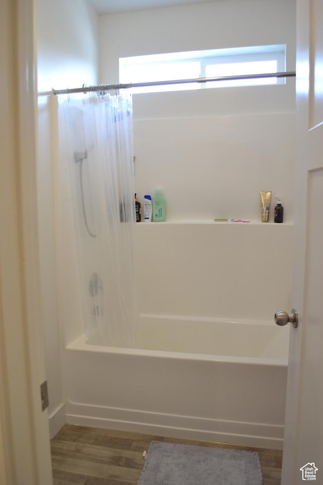 680 N 380 W Unit Z303, Vineyard, UT 84059 - full bathroom featuring wood finished floors and shower / bath combination with curtain