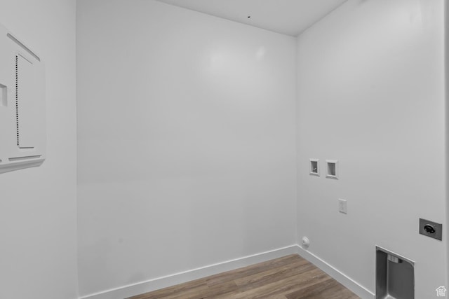 1391 S Padre Bay Dr Unit 4075, Washington, UT 84780 - washroom featuring hookup for an electric dryer, wood finished floors, and washer hookup