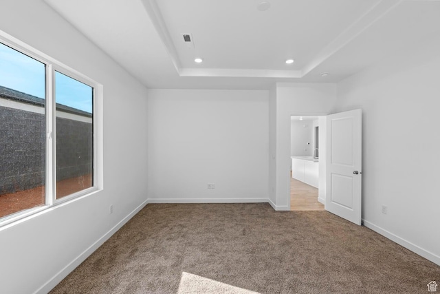 1391 S Padre Bay Dr Unit 4075, Washington, UT 84780 - unfurnished bedroom featuring carpet flooring, recessed lighting, and a tray ceiling