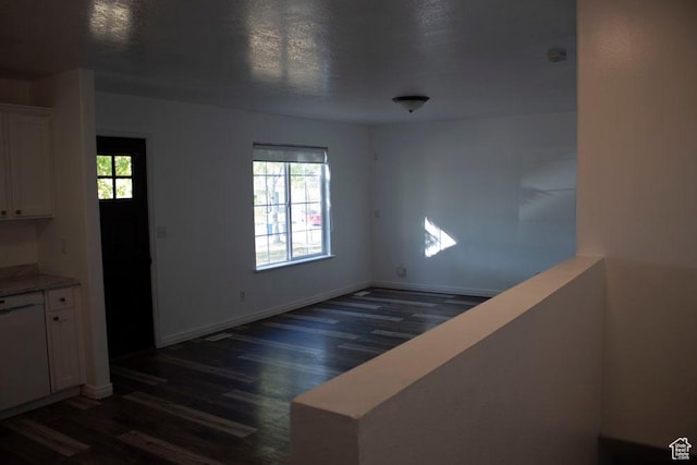 41 W 770 N, Santaquin, UT 84655 - unfurnished dining area with dark wood finished floors and baseboards
