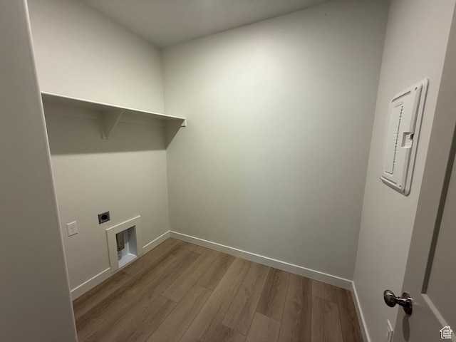 22 S 3830 W Unit 422, West Point, UT 84015 - laundry area featuring electric dryer hookup, wood finished floors, and electric panel