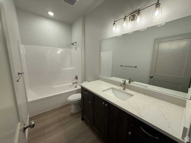 22 S 3830 W Unit 422, West Point, UT 84015 - full bath featuring wood finished floors, vanity, shower / washtub combination, and recessed lighting