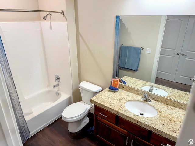 1768 W 300 S Unit D, Springville, UT 84664 - full bathroom featuring  shower combination, vanity, and wood finished floors