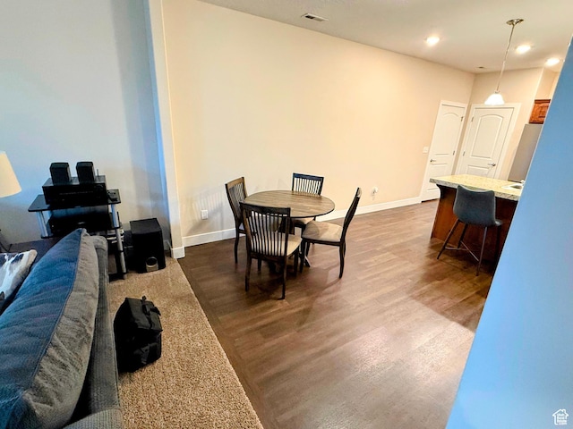 1768 W 300 S Unit D, Springville, UT 84664 - dining space with dark wood-type flooring and recessed lighting