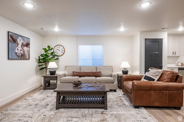 160 S 940 E, Santaquin, UT 84655 - living area featuring light wood finished floors and recessed lighting
