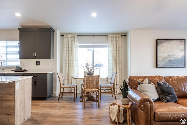 160 S 940 E, Santaquin, UT 84655 - dining area with light wood-style flooring and recessed lighting
