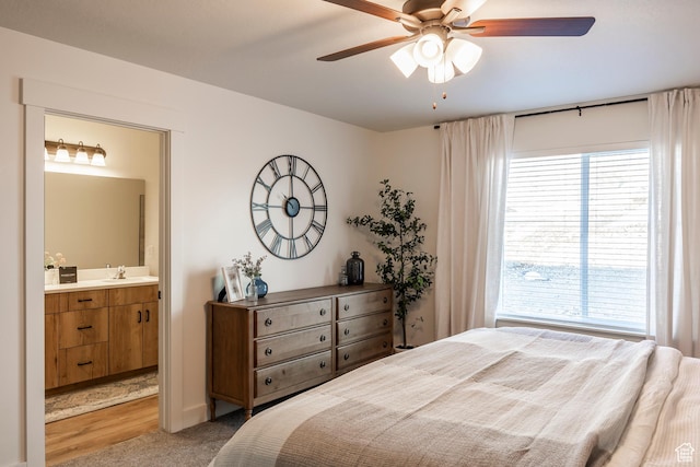 160 S 940 E, Santaquin, UT 84655 - bedroom with connected bathroom and ceiling fan