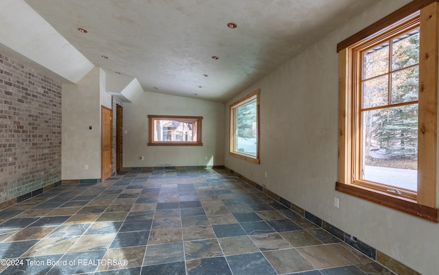 interior space with vaulted ceiling