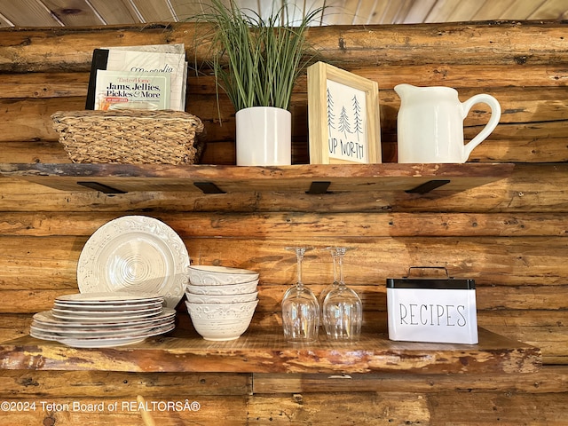 details with rustic walls