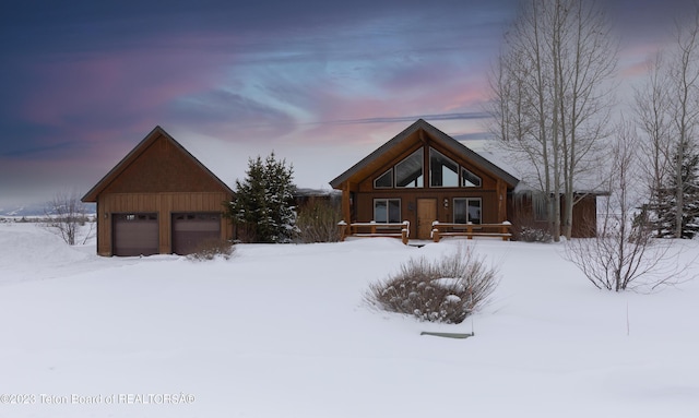 1515 Table Rock Dr, Driggs, ID 83422 - view of front of house featuring a garage and an outdoor structure